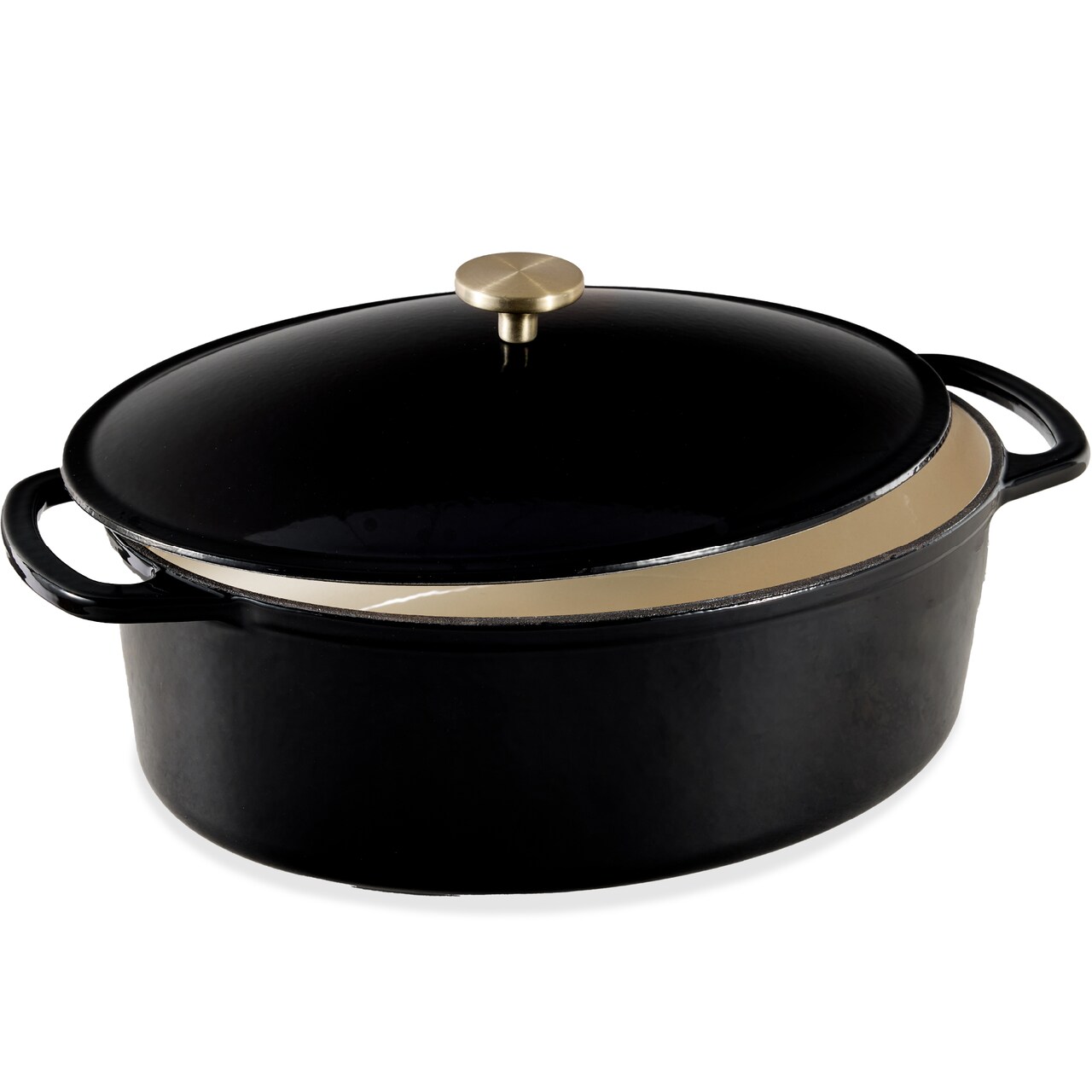 Best Choice Products Oval 7.5 Quart Cast-Iron Dutch Oven, Heavy-Duty w/ Enamel, Side Handles